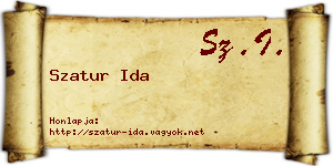 Szatur Ida névjegykártya